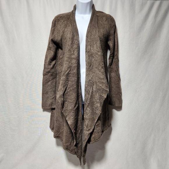 Barefoot Dreams Sweaters - BAREFOOT DREAMS Bamboo Chic Lite Calypso Wrap open Cardigan sweater Cocoa sz S/M